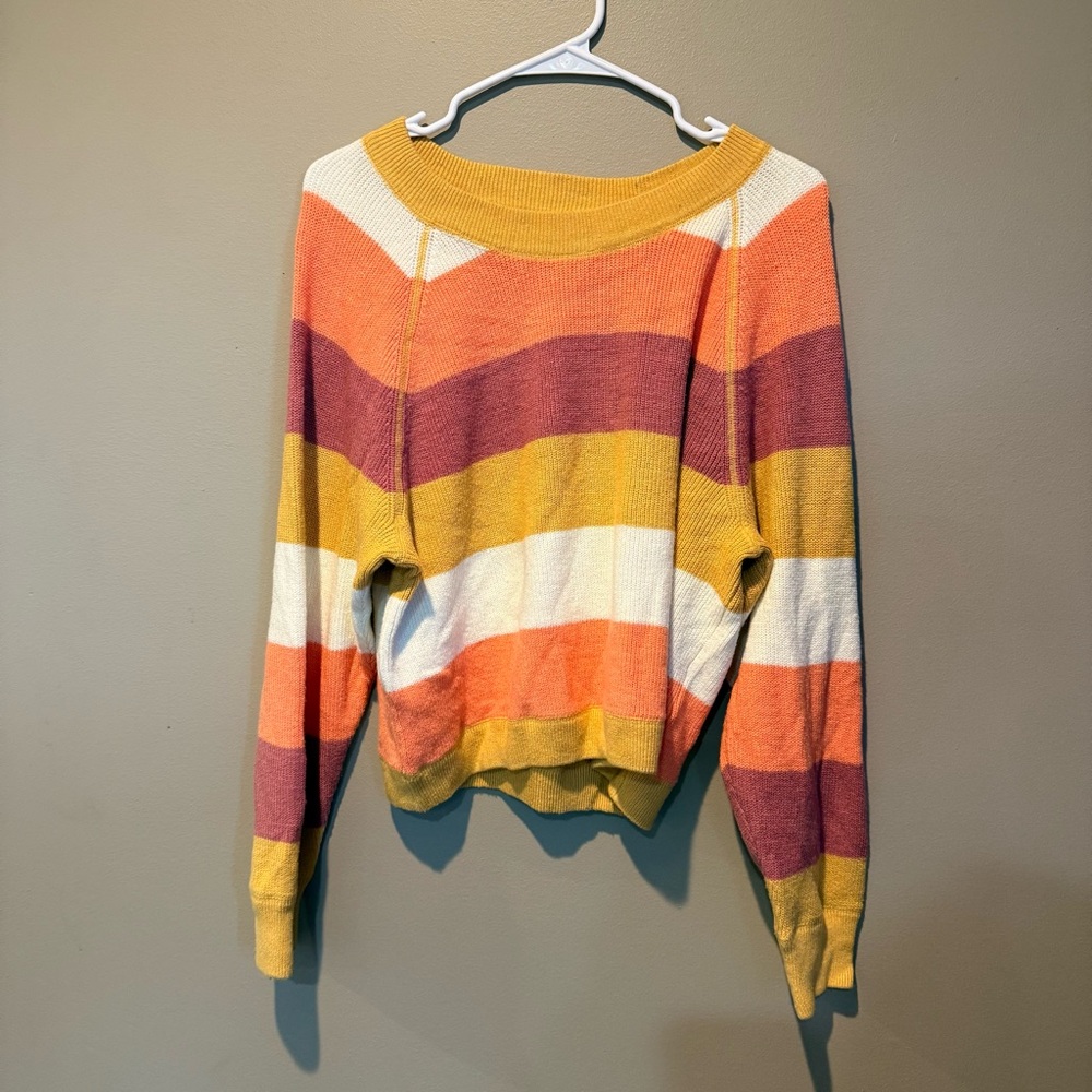 Free people beach sweater size small striped